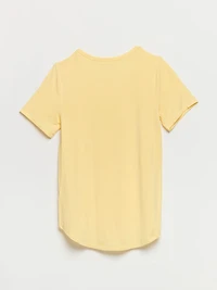 Scoop Neck T-Shirt Pale Banana