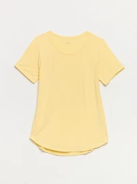 Scoop Neck T-Shirt Pale Banana