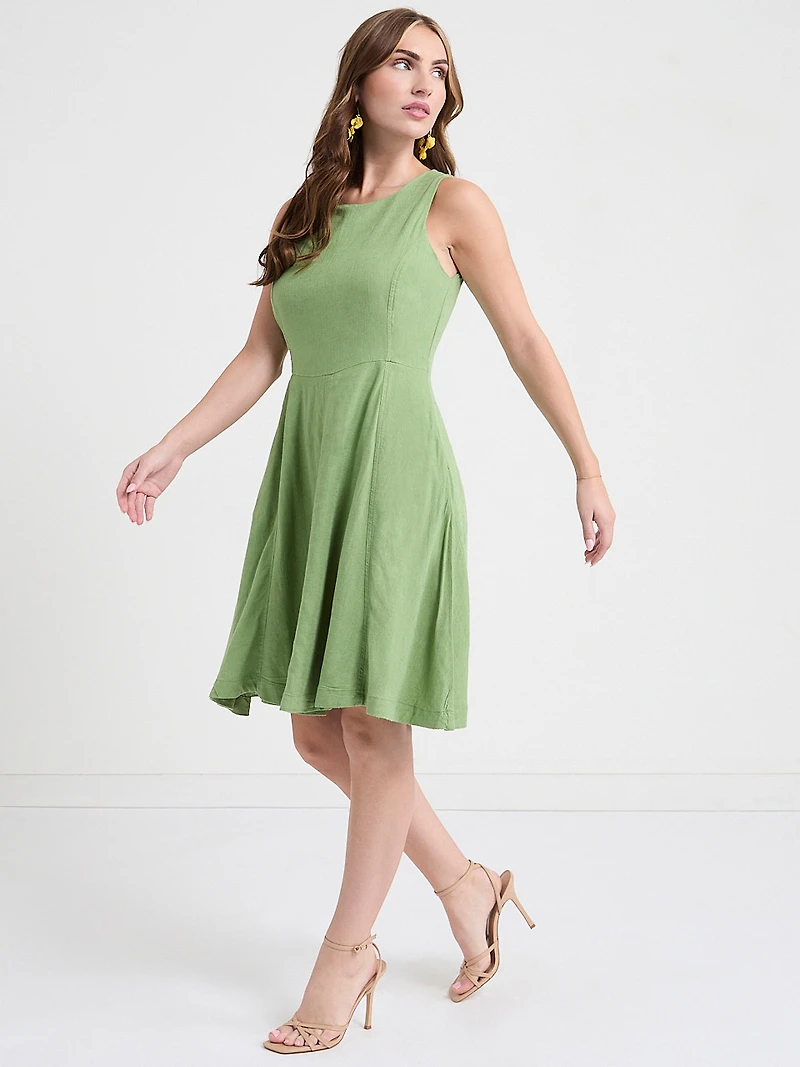 Linen Blend Dress