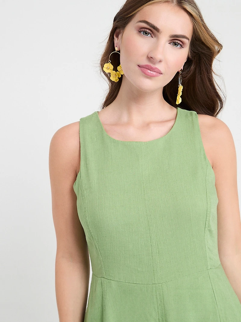 Linen Blend Dress