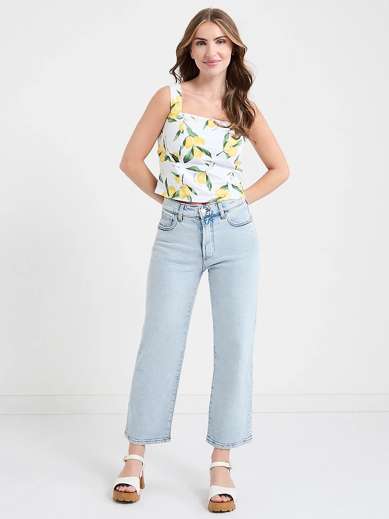Square Neck Poplin Tank
