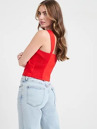 Square Neck Poplin Tank