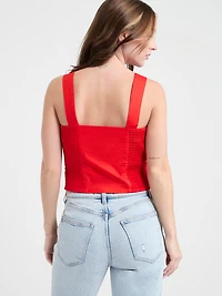 Square Neck Poplin Tank