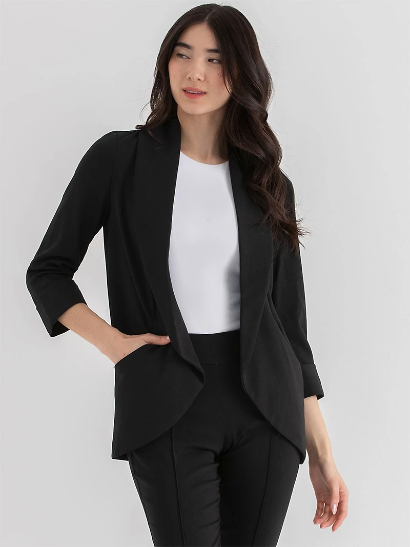 York Shawl  Collar Blazer Barely Pink