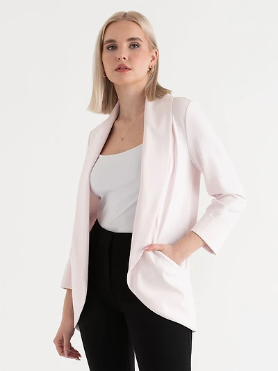 York Shawl  Collar Blazer Barely Pink