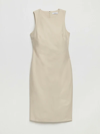 Celeste Pencil Dress Luxe Ponte Pumice Stone