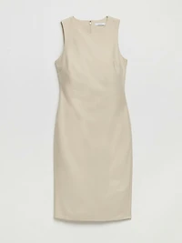 Celeste Pencil Dress Luxe Ponte Pumice Stone