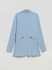Side Tab Button Cardigan Kentucky Blue