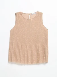 Release Print Sleeveless Blouse Doeskin Dot