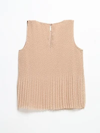 Release Print Sleeveless Blouse Doeskin Dot