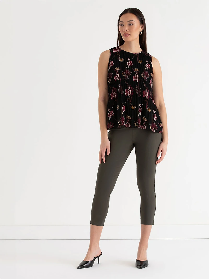 Release Print Sleeveless Blouse Lyon's Blue