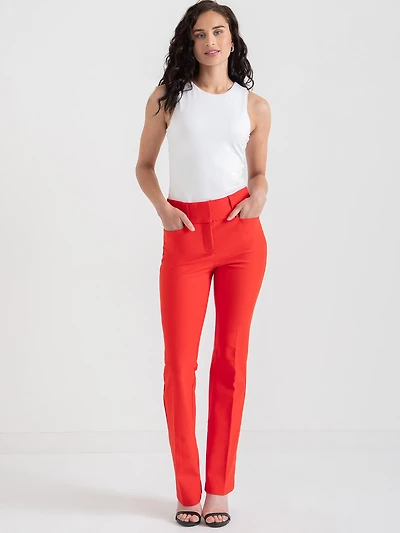 Bradley Bootcut Pant Luxe Ponte Fiery Red