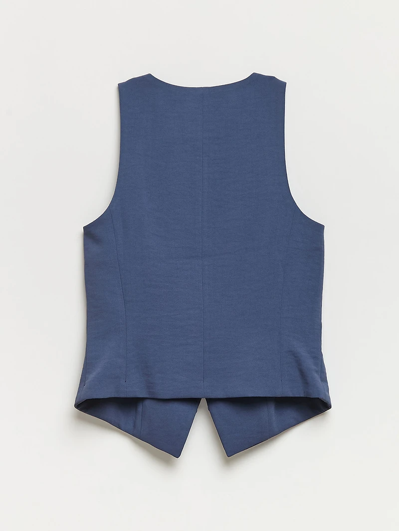 Fitted Vest Crown Blue