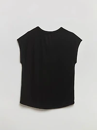 Henley Tee Shirt Black