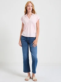 Johnny Collar Tee Pink-A-Boo