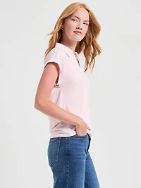 Johnny Collar Tee Pink-A-Boo
