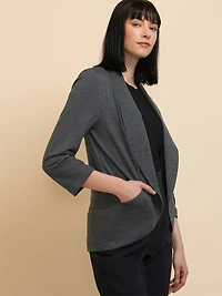 Terry Shawl Collar Cardigan Dark Charcoal