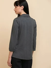 Terry Shawl Collar Cardigan Dark Charcoal
