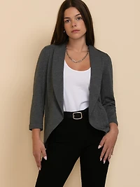 Terry Shawl Collar Cardigan Dark Charcoal