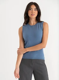 Coronet Blue Sleeveless Sweater Tank