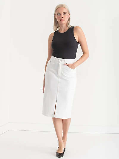 Denim Midi Skirt Sugar Swizzle