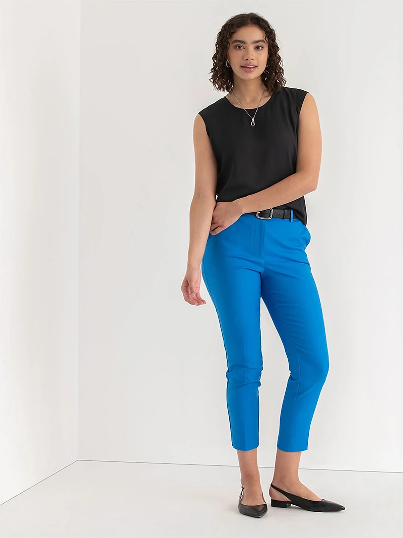 2-Layer Cap Sleeve Blouse Black