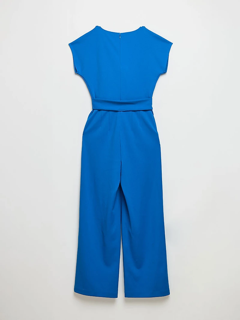 Venus Wide Leg Jumpsuit Iconic Crepe Directoire Blue