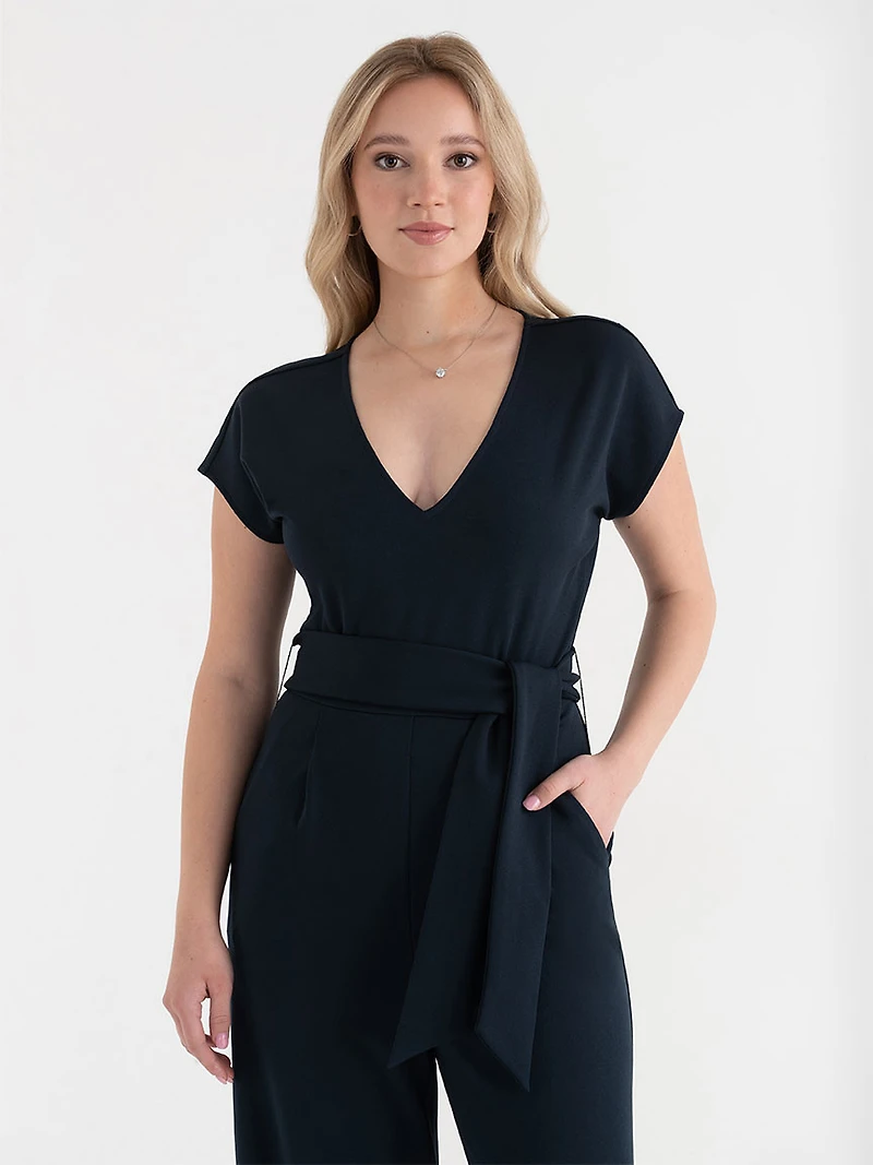 Venus Wide-Leg Jumpsuit Iconic Crepe Salute