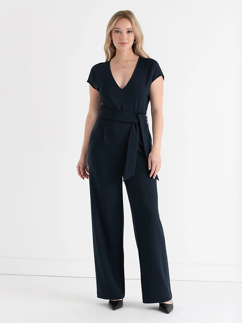 Venus Wide-Leg Jumpsuit Iconic Crepe Salute