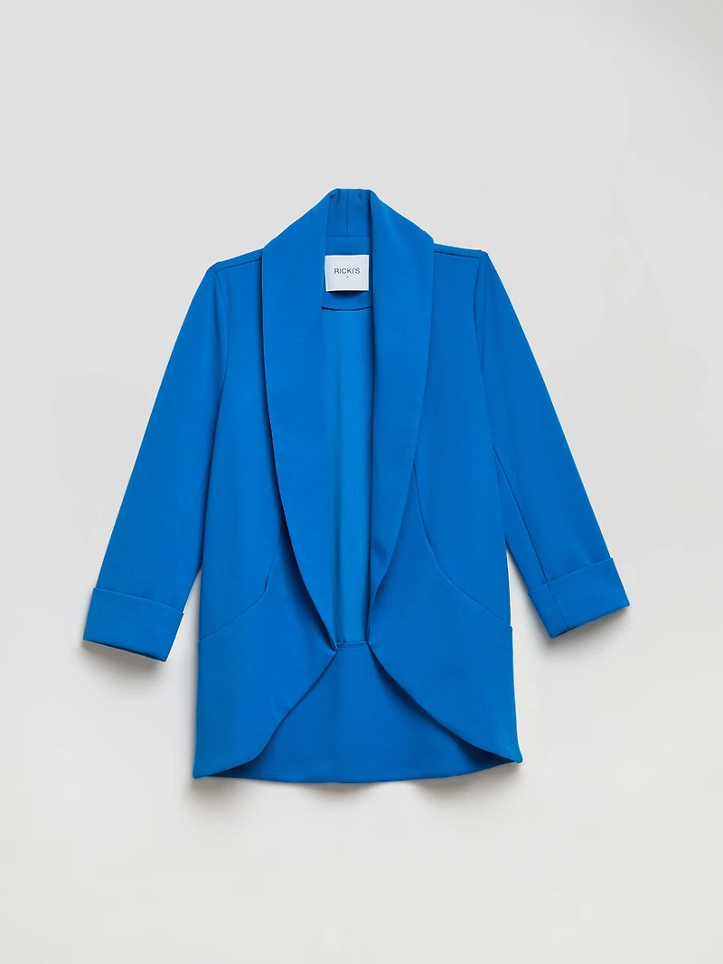 York Shawl Collared Blazer Directoire Blue