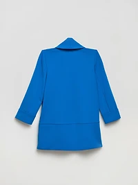 York Shawl Collared Blazer Directoire Blue
