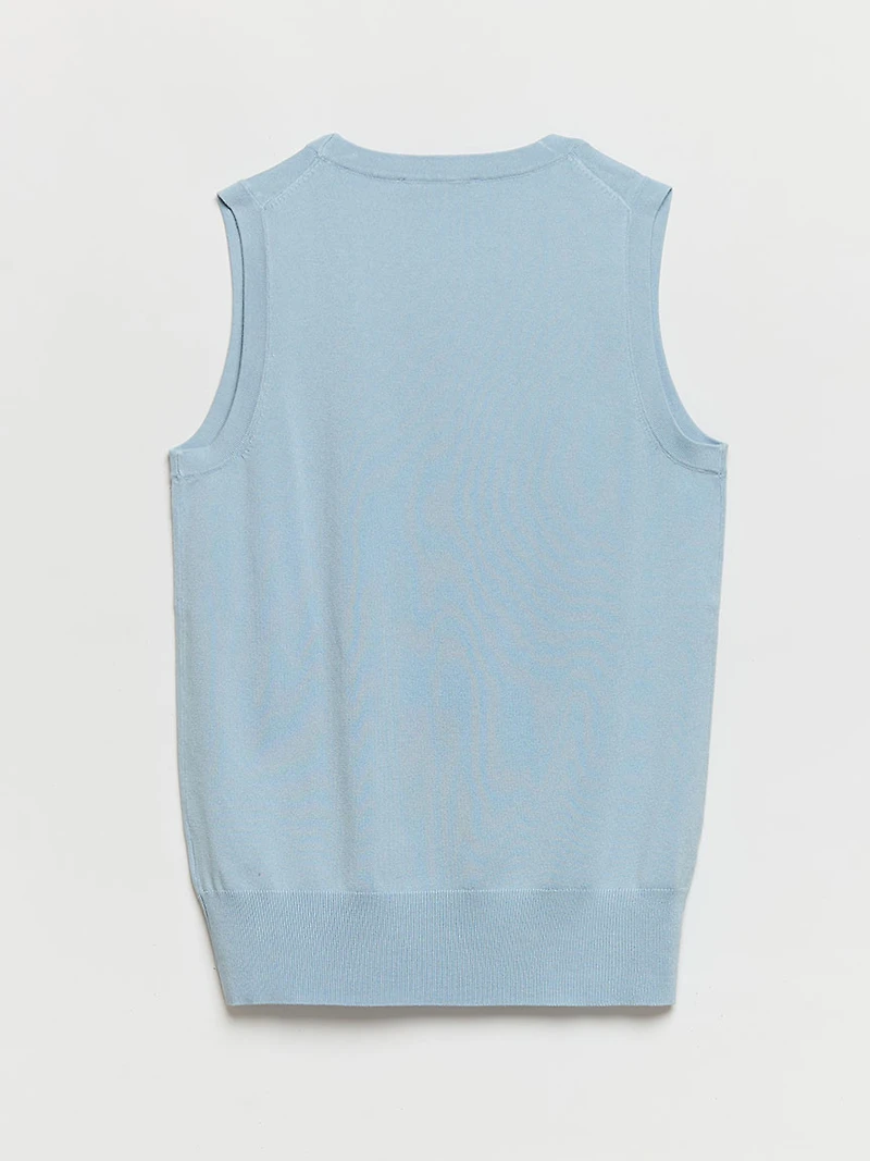 Sleeveless Layering Sweater Tank Kentucky Blue
