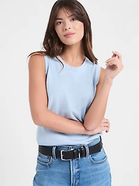Sleeveless Layering Sweater Tank Kentucky Blue