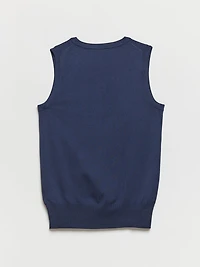 Sleeveless Layering Sweater Tank Crown Blue