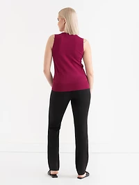 Sleeveless Layering Sweater Tank Beaujolais