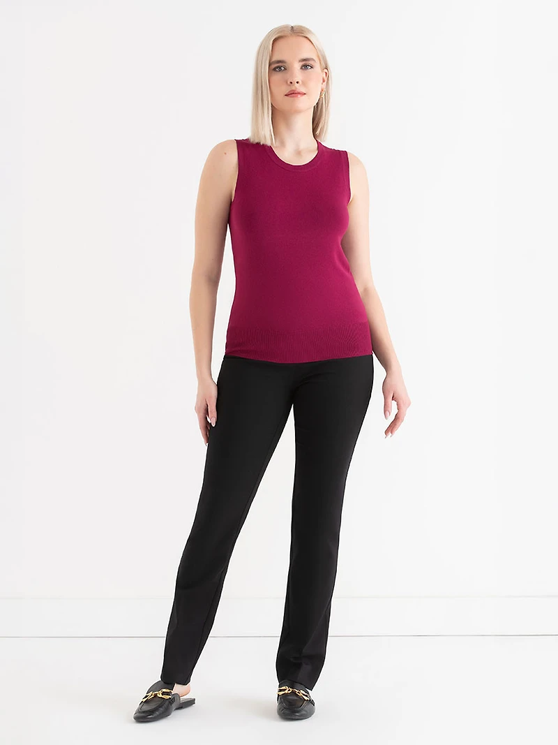 Sleeveless Layering Sweater Tank Beaujolais