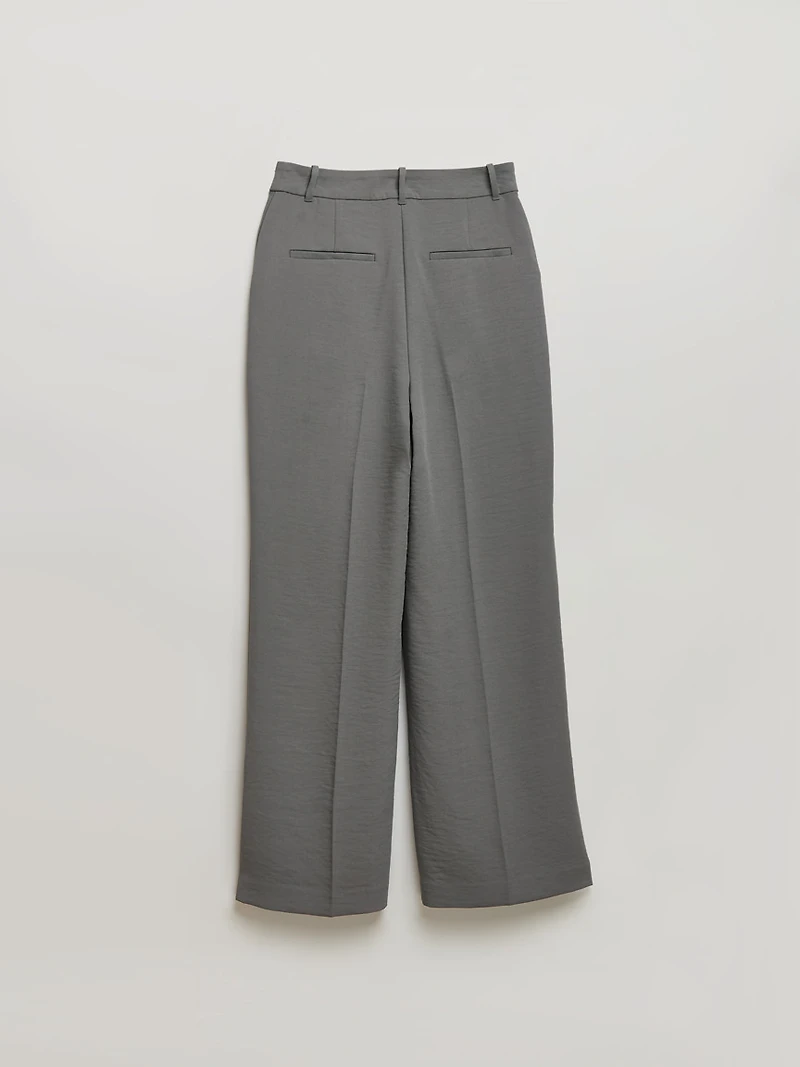 Maxwell Pleated Wide Leg Crepe Pant Poppy Seed