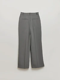 Maxwell Pleated Wide Leg Crepe Pant Poppy Seed