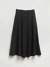 A-Line Crepe Skirt Black