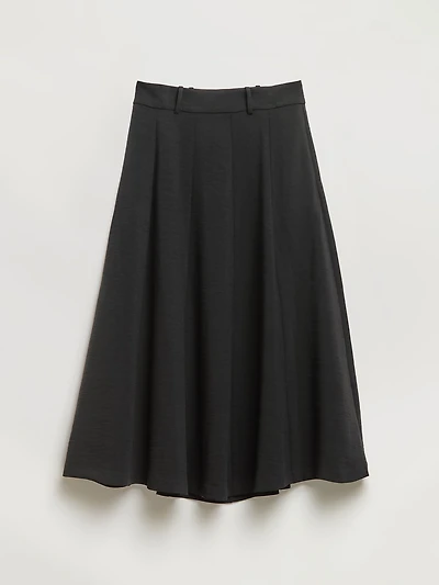 A-Line Crepe Skirt Black