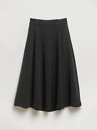 A-Line Crepe Skirt Black