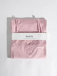 Lace Trim Cami with Crop Pant Sleepset  Bleached Mauve