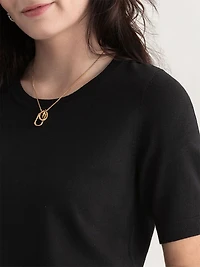 Elbow-Sleeve Sweater Black Onyx