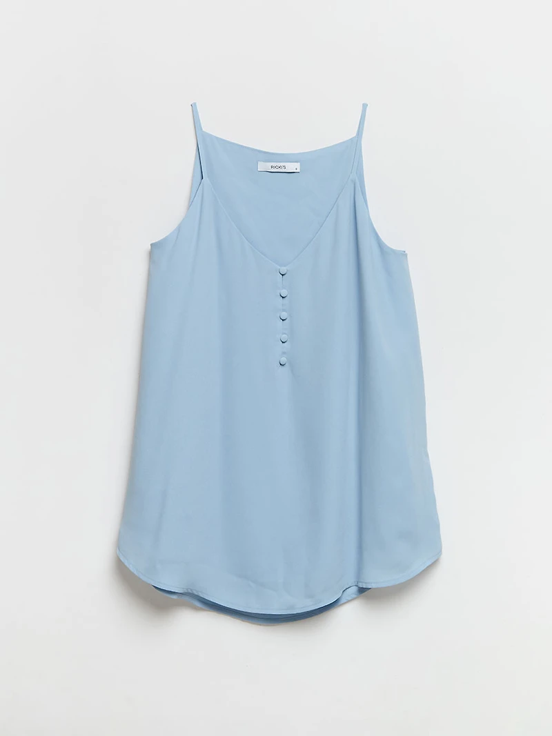 Strappy V-Neck Tank Kentucky Blue