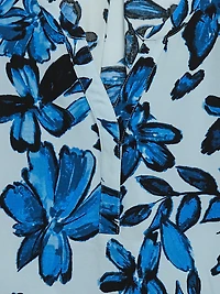 Linny Henley Extend Sleeve Blue Floral