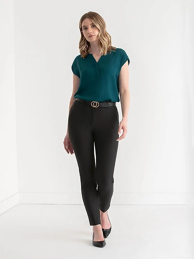 Parker Slim Ankle Pant Luxe Ponte Black
