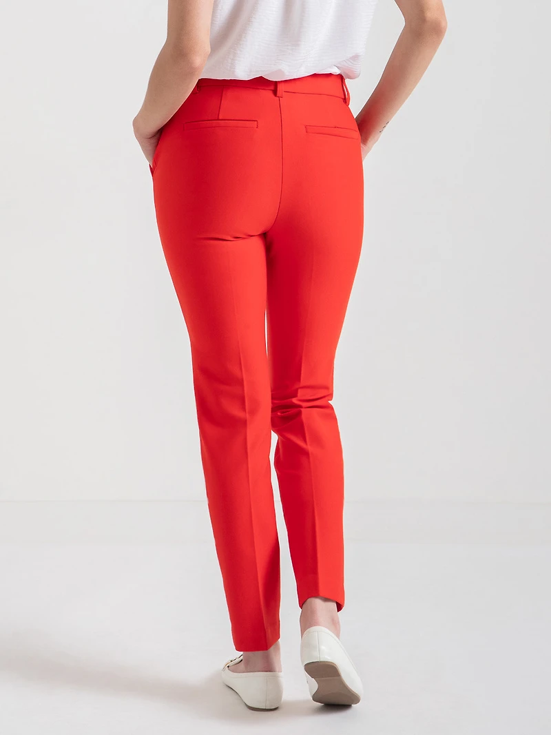 Parker Slim Ankle Pant Luxe Ponte Fiery Red