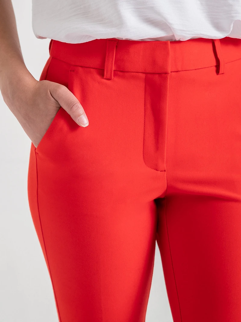 Parker Slim Ankle Pant Luxe Ponte Fiery Red
