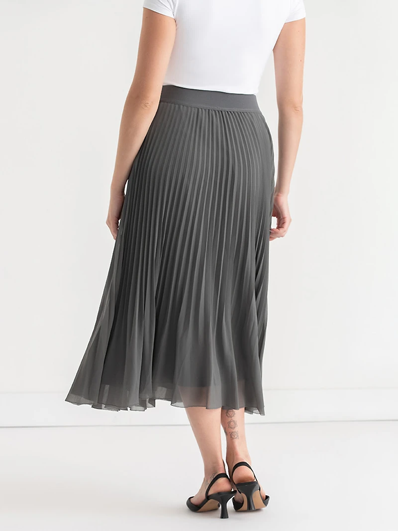 Release Pleat Midi Skirt Poppy Seed