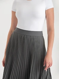 Release Pleat Midi Skirt Poppy Seed